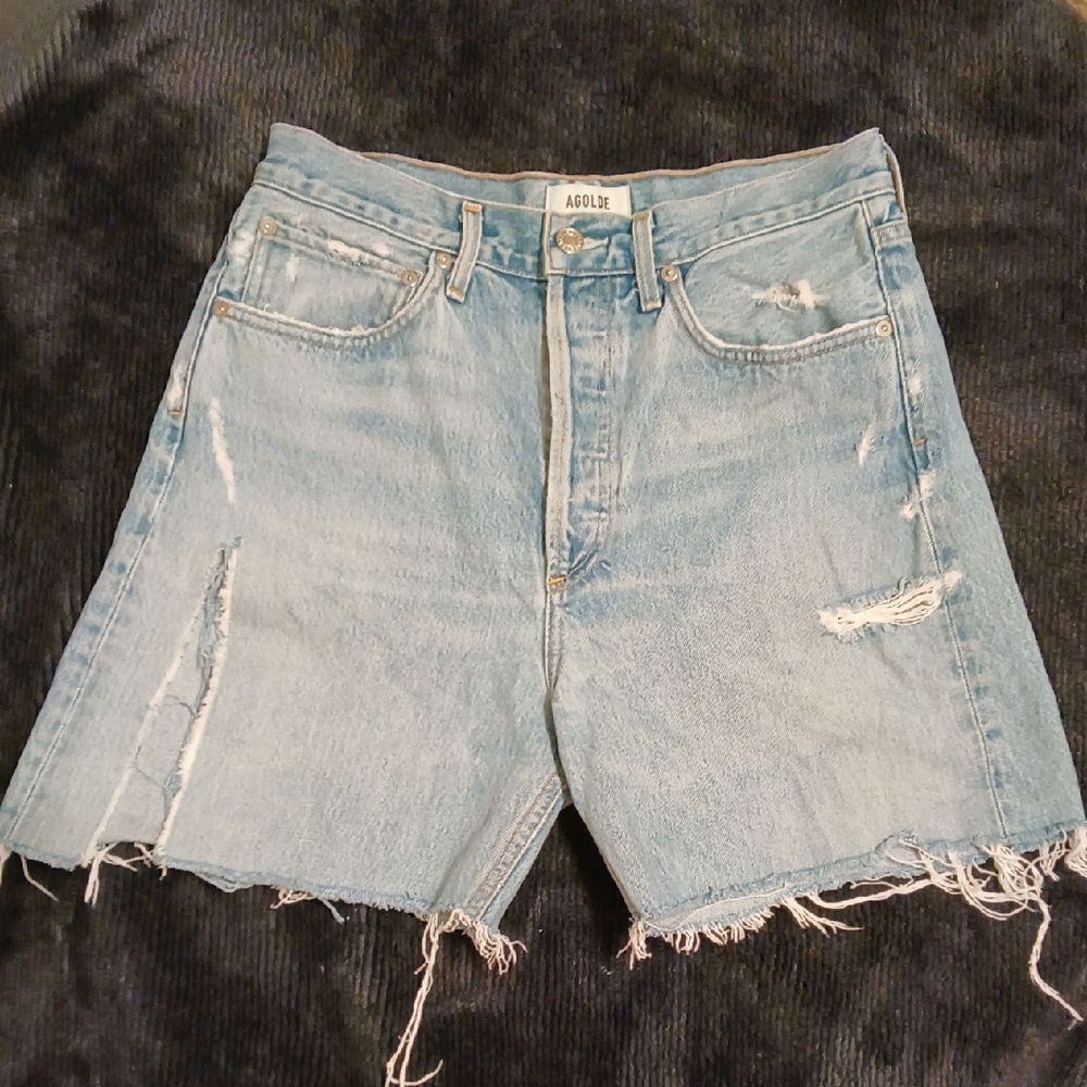 AGOLDE Distressed 90s Jean Shorts Womens Size 27